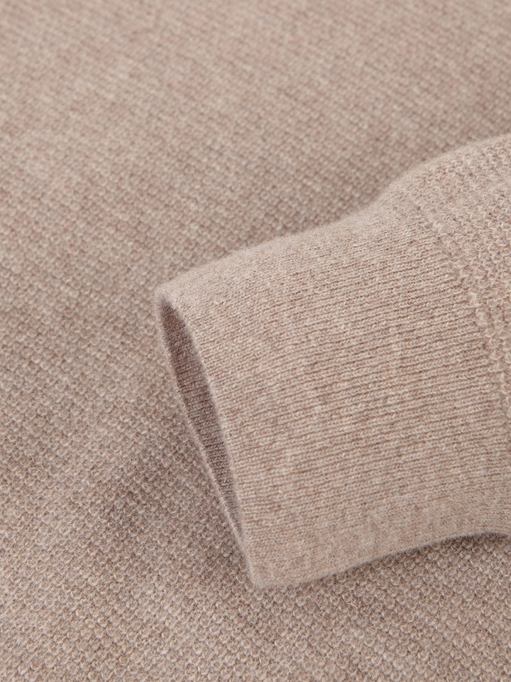 WOOL TRICOT POLO TAUPE