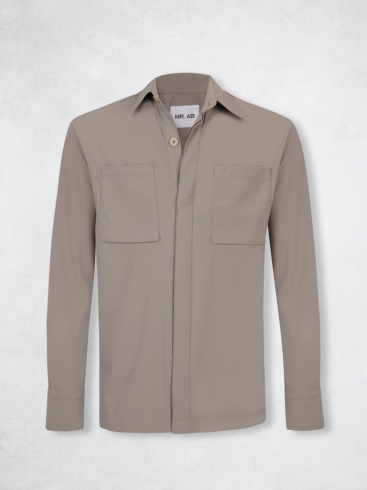 TRAVEL OVERSHIRT BEIGE