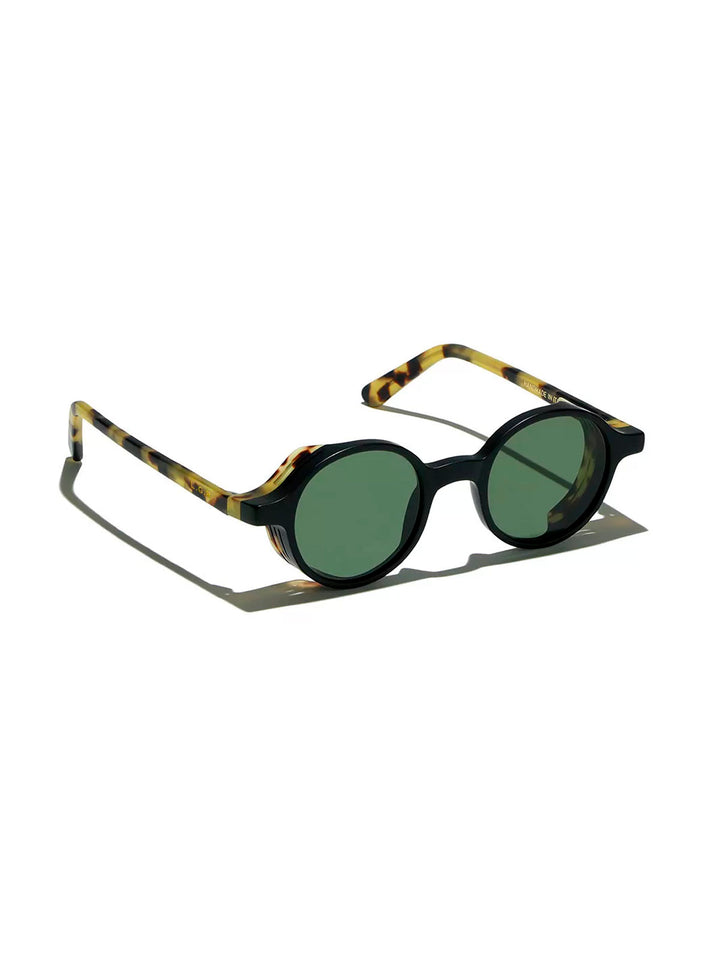 L.G.R REUNION EXPLORER BLACK MATT HAVANA TARTARUGATO MATT 23B FLAT GREEN