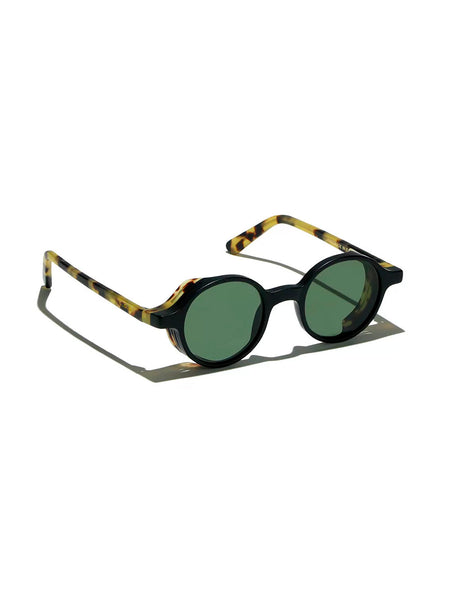 L.G.R REUNION EXPLORER BLACK MATT HAVANA TARTARUGATO MATT 23B FLAT GREEN