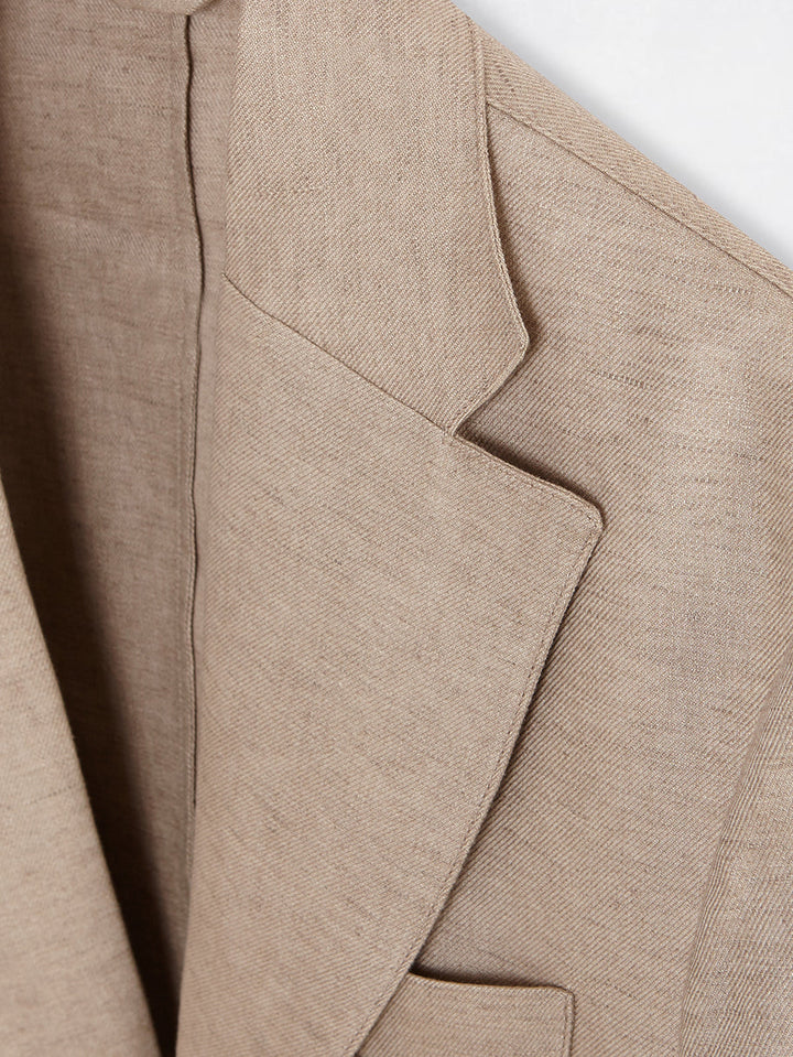TRAVEL LINEN BLAZER SAND