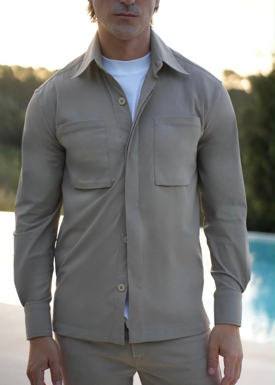 TRAVEL OVERSHIRT BEIGE