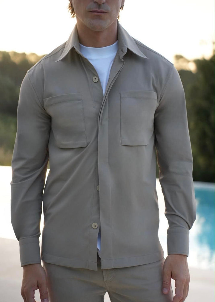 TRAVEL OVERSHIRT BEIGE