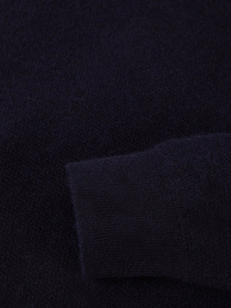 WOOL TRICOT POLO NAVY