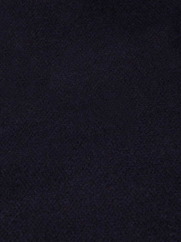 WOOL TRICOT POLO NAVY