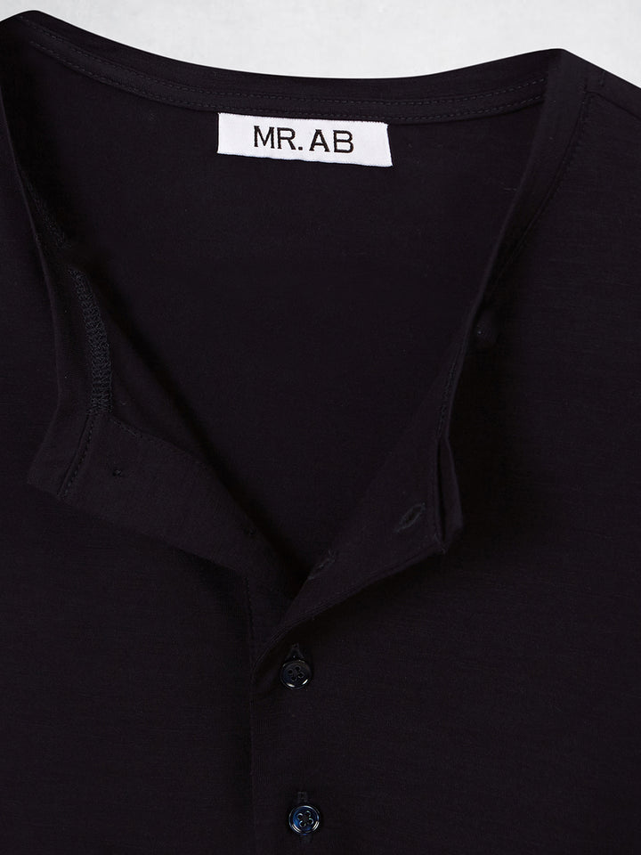 WOOL HENLEY TEE LS