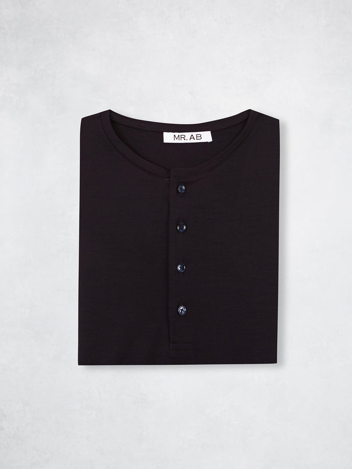 WOOL HENLEY TEE LS