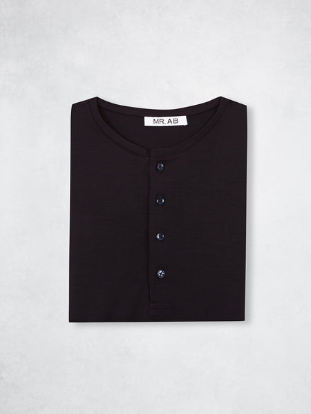 WOOL HENLEY TEE LS
