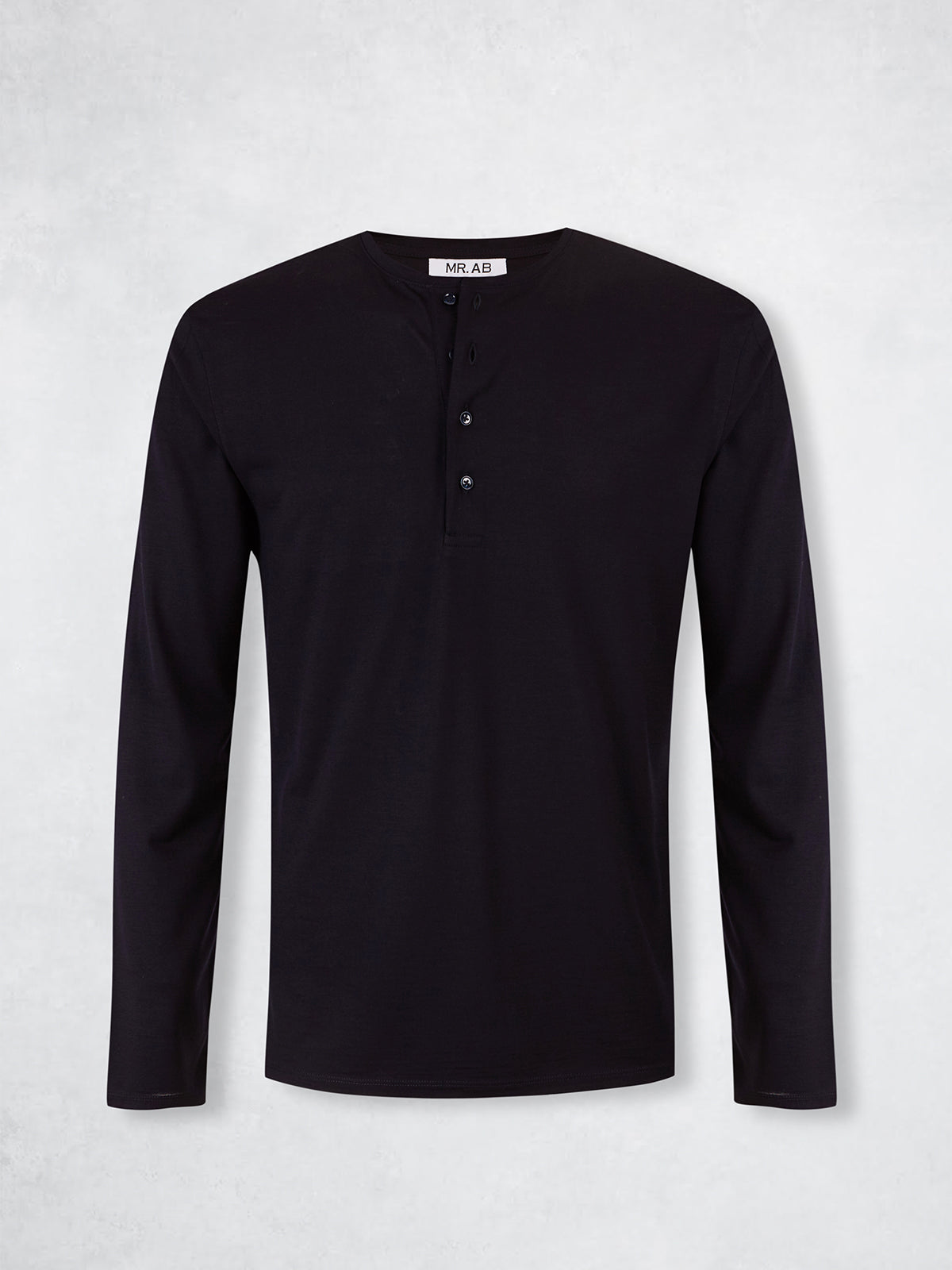 WOOL HENLEY TEE LS