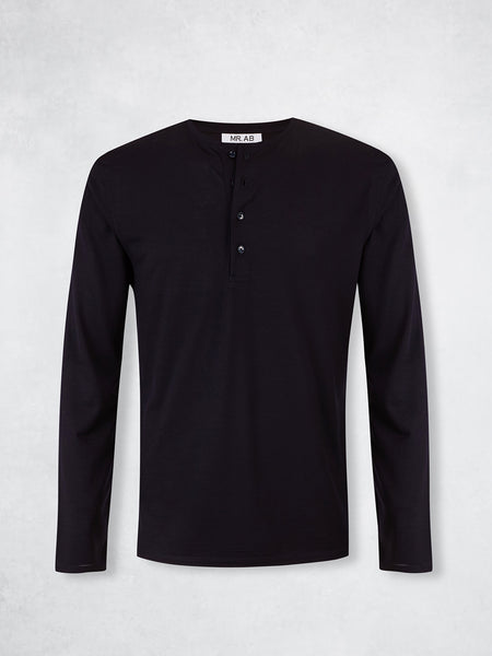 WOOL HENLEY TEE LS