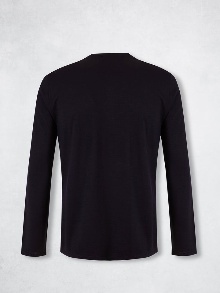 WOOL HENLEY TEE LS