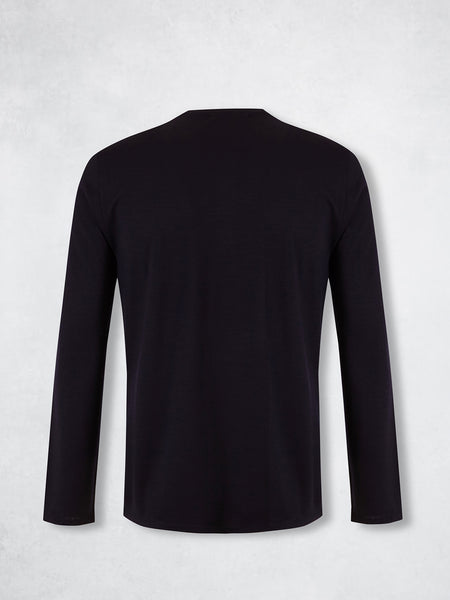 WOOL HENLEY TEE LS