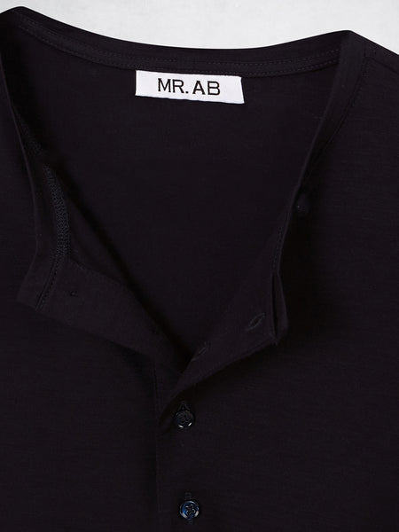 WOOL HENLEY TEE LS
