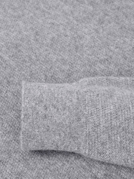 WOOL TRICOT POLO GREY