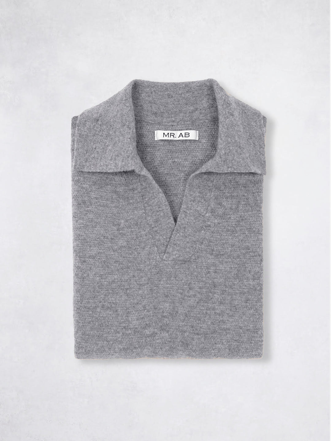 WOOL TRICOT POLO GREY