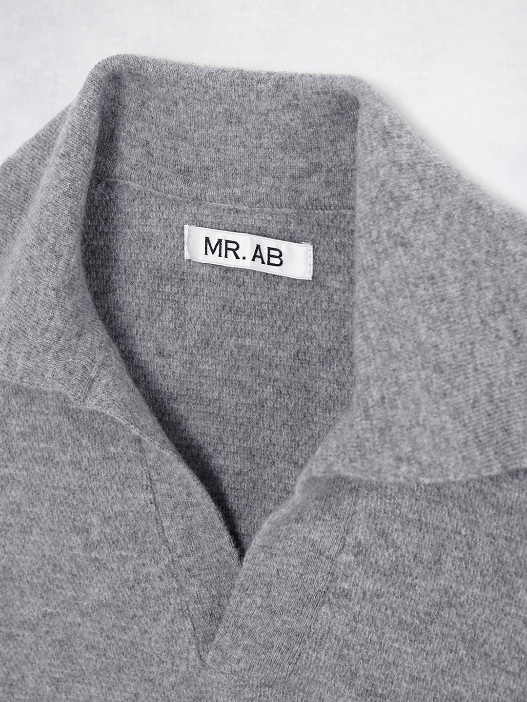 WOOL TRICOT POLO GREY