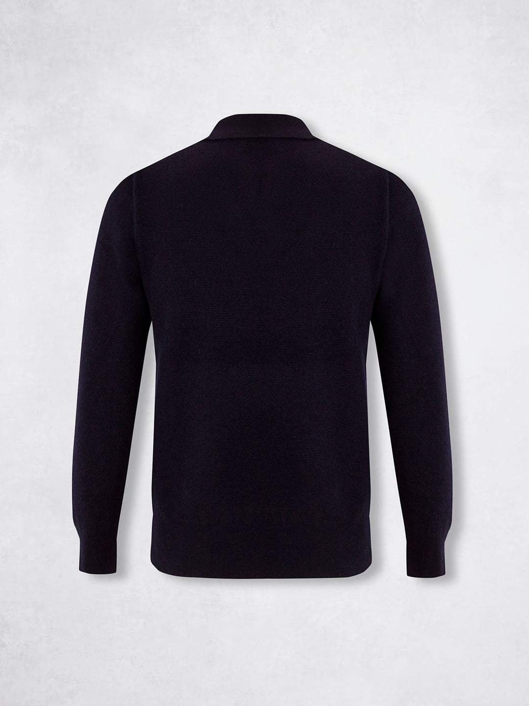 WOOL TRICOT POLO NAVY