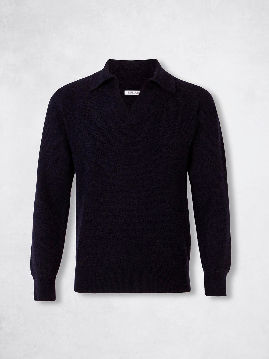 WOOL TRICOT POLO NAVY