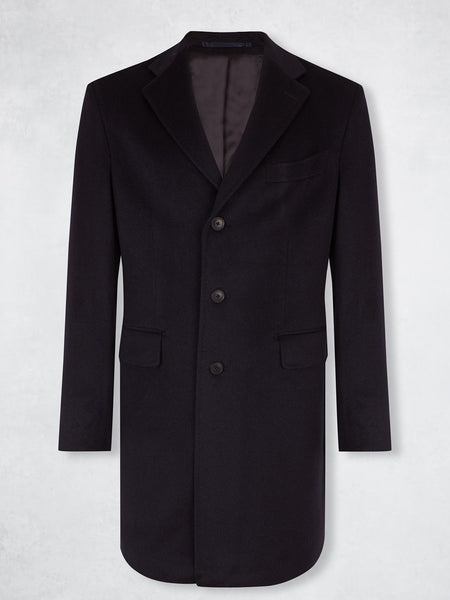 CASHMERE DB COAT NAVY