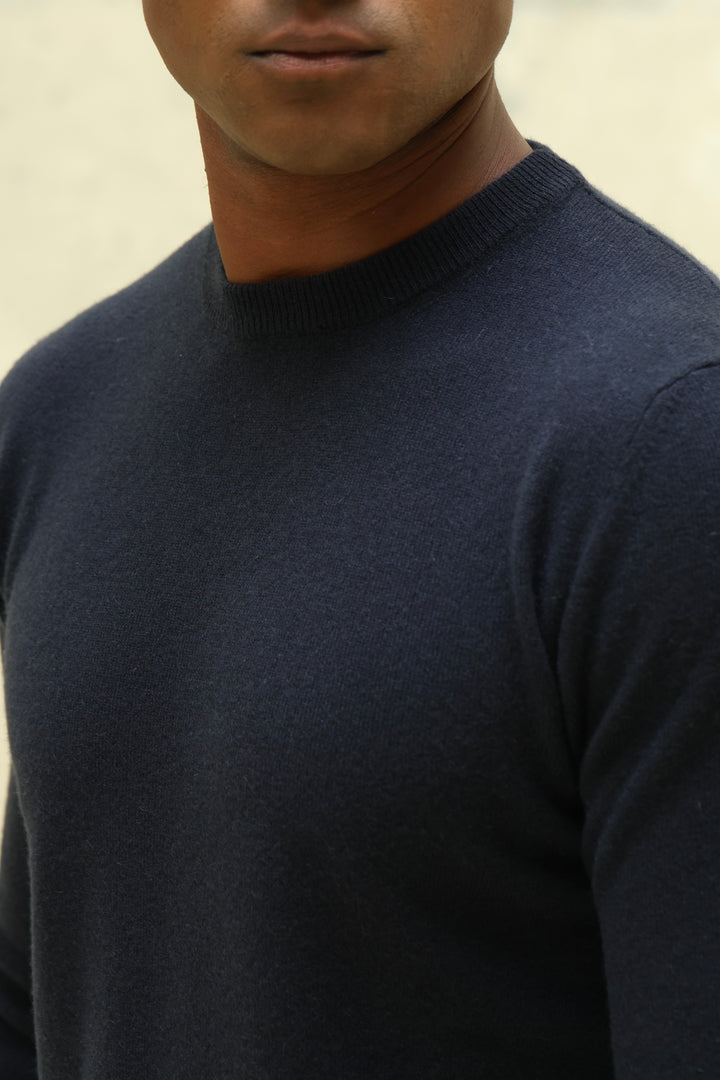 CASHMERE SWEATER NAVY