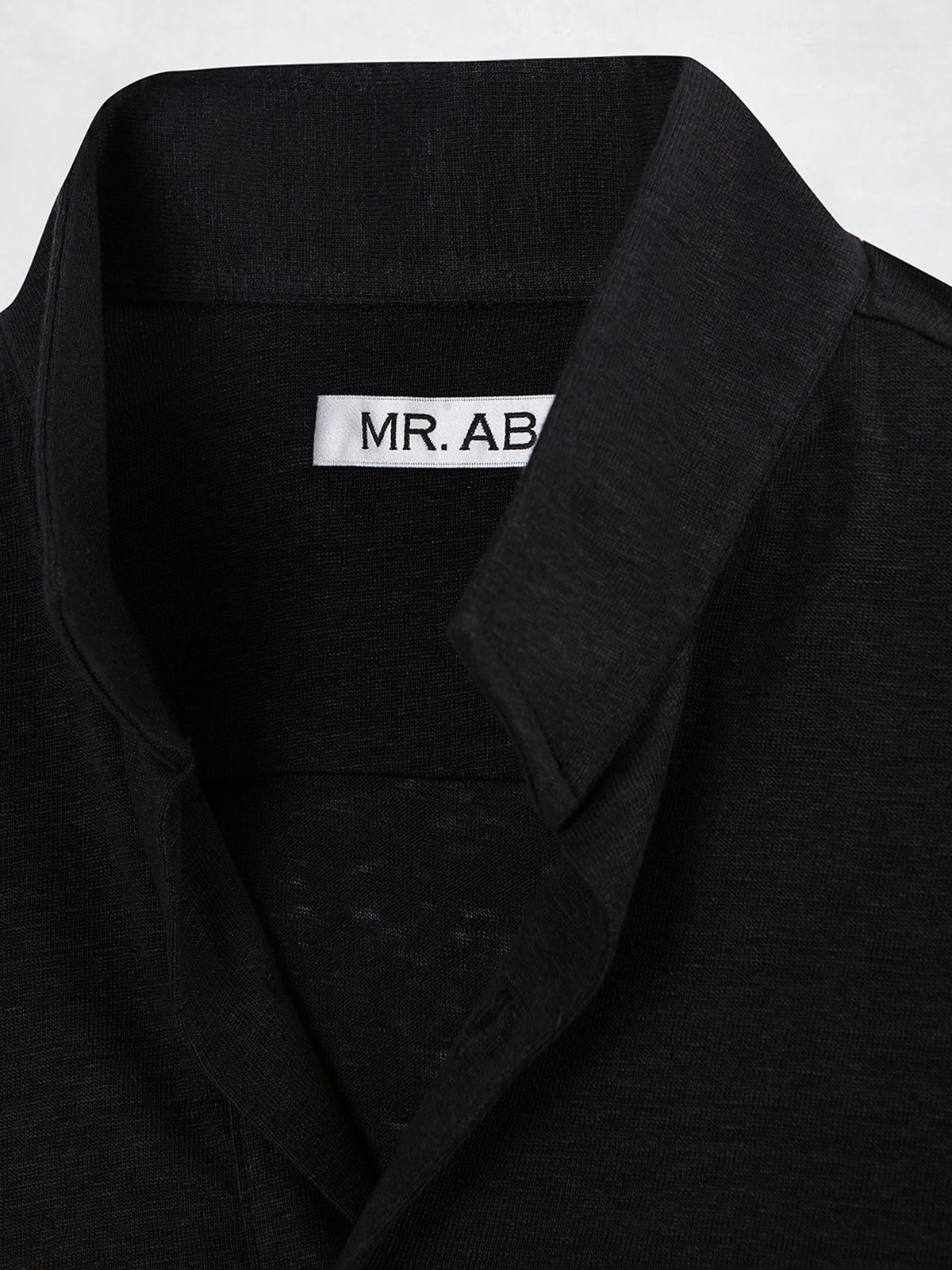 LINEN POLO MAO BLACK