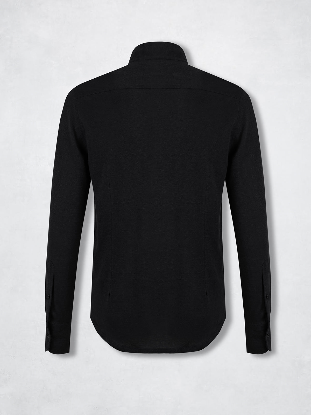 LINEN POLO MAO BLACK