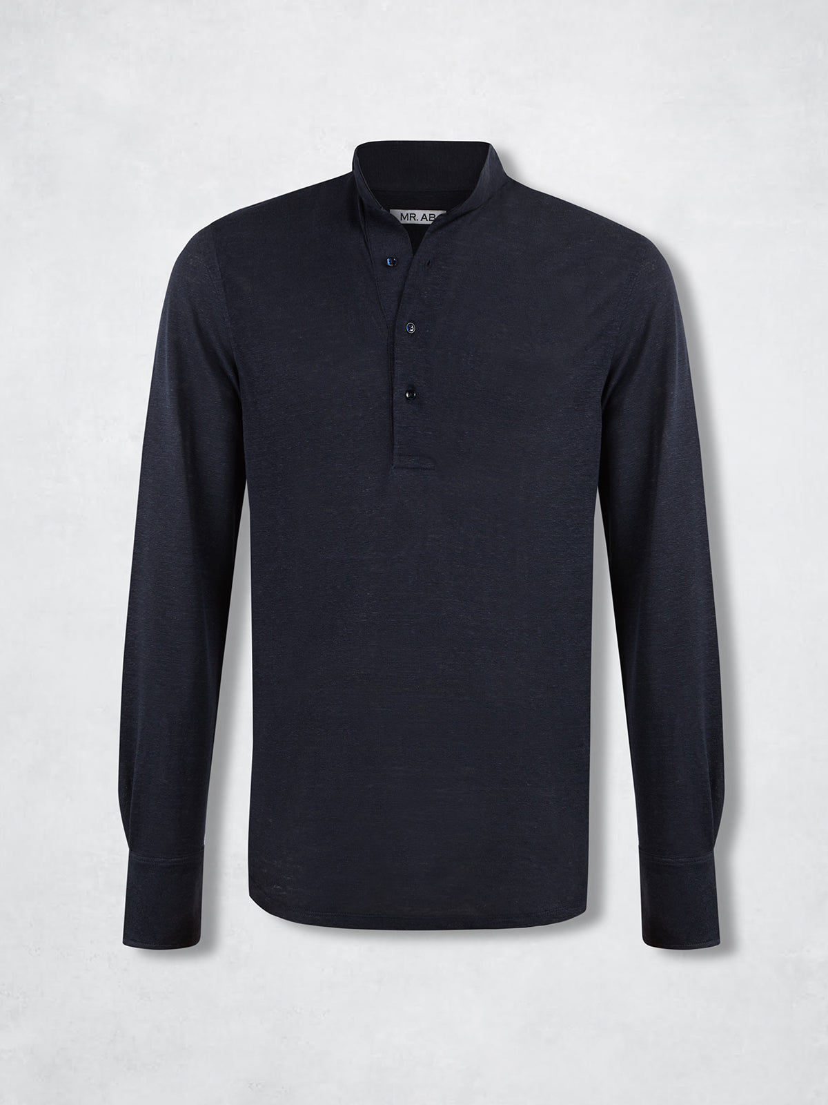 LINEN POLO MAO NAVY