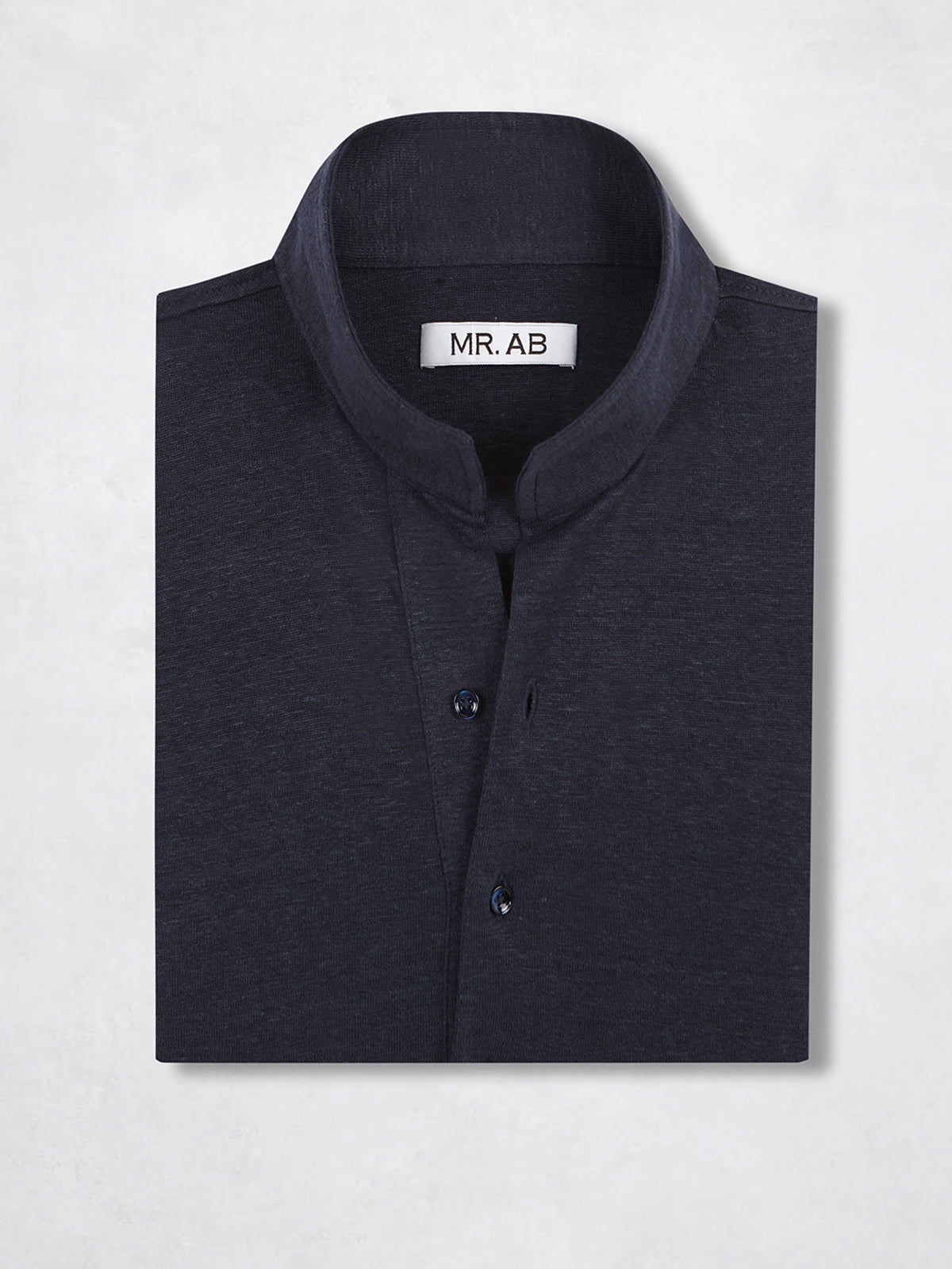 LINEN POLO MAO NAVY