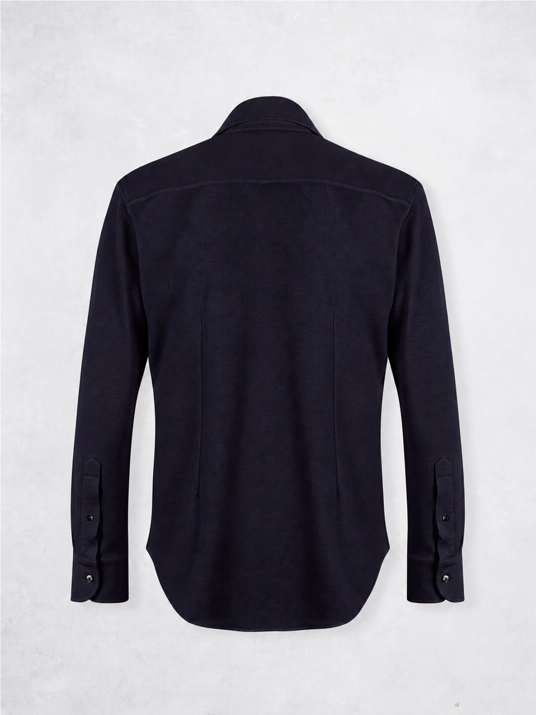 PIQUE CASHMERE SHIRT NAVY