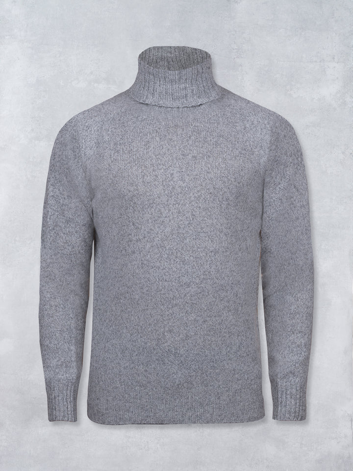 CASHMERE ROLL NECK GREY