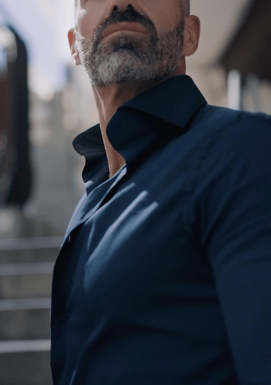 ELASTIC SHIRT NAVY