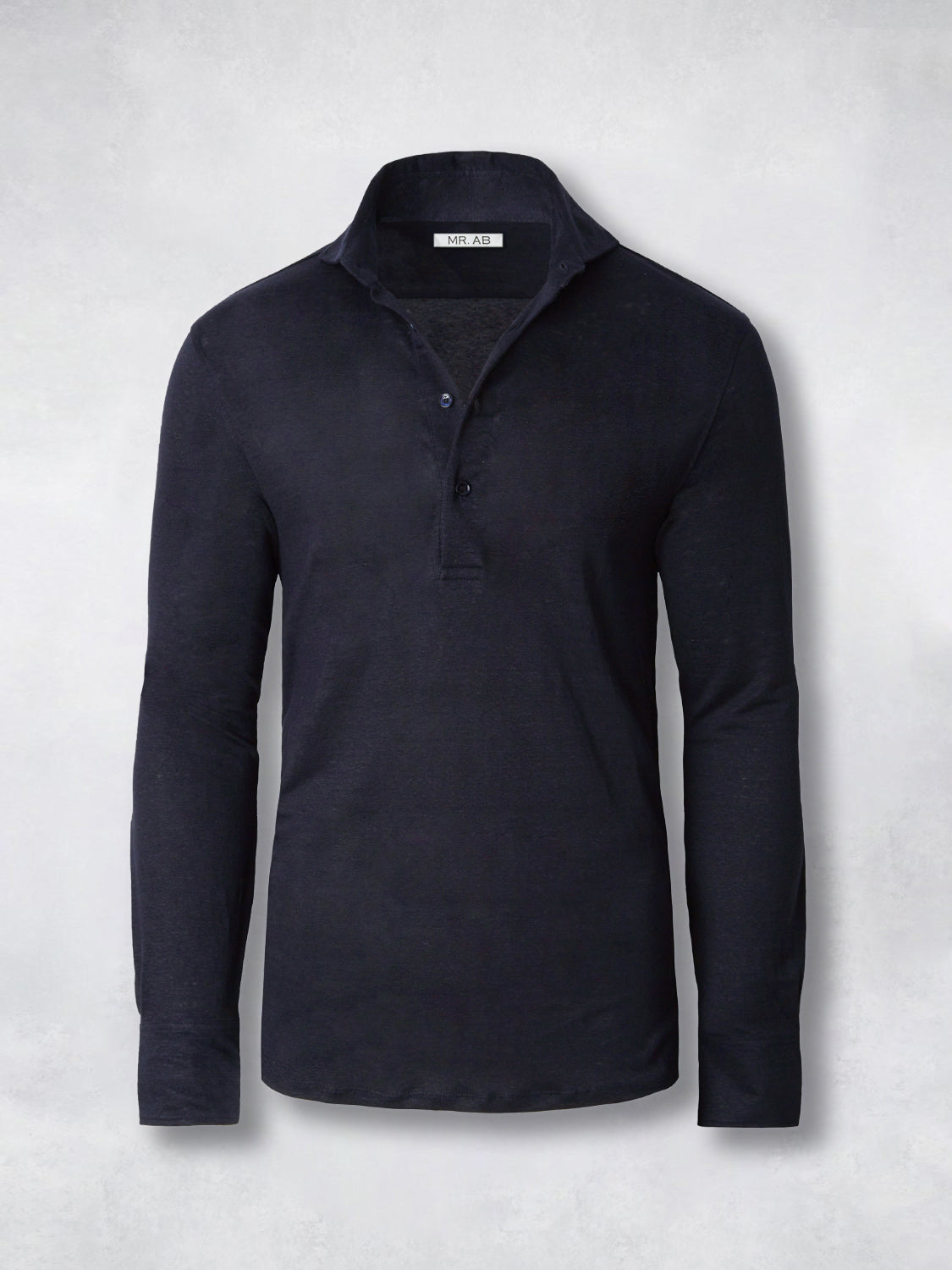 LINEN POLO NAVY